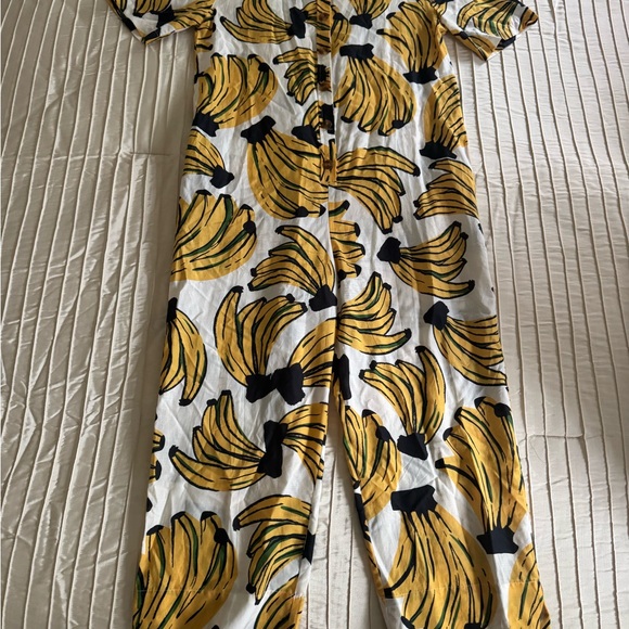 FARM Rio Banana Print Jumpsuit - Yellow and Black - Picture 3 of 11